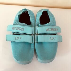 Notorious Lift Sumo Gen 1 Deadlift Slippers Workout Shoes Cyan Women's Size 38 7